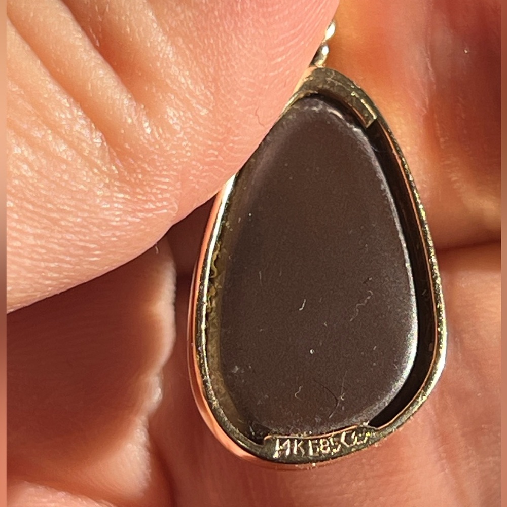18k gold necklace with Australian Opal set in 14k gold! - Picture 5 of 14